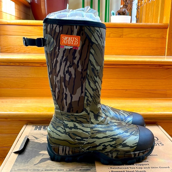 Sports Afield Forest Green Pursuit 800 Rubber Knee Boots Hunting Size 12 - Picture 3 of 10